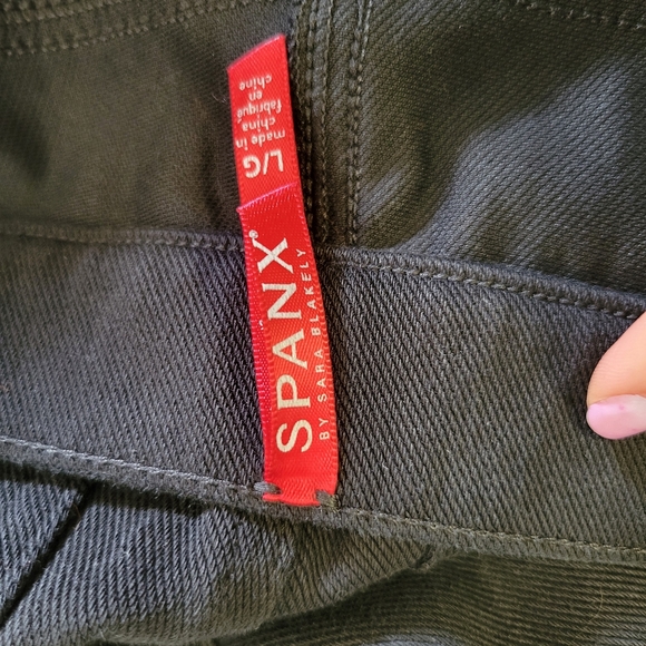 Spanx Jean-ish Ankle Leggings Black Stretch Slimming Pants Size Large - Picture 6 of 11